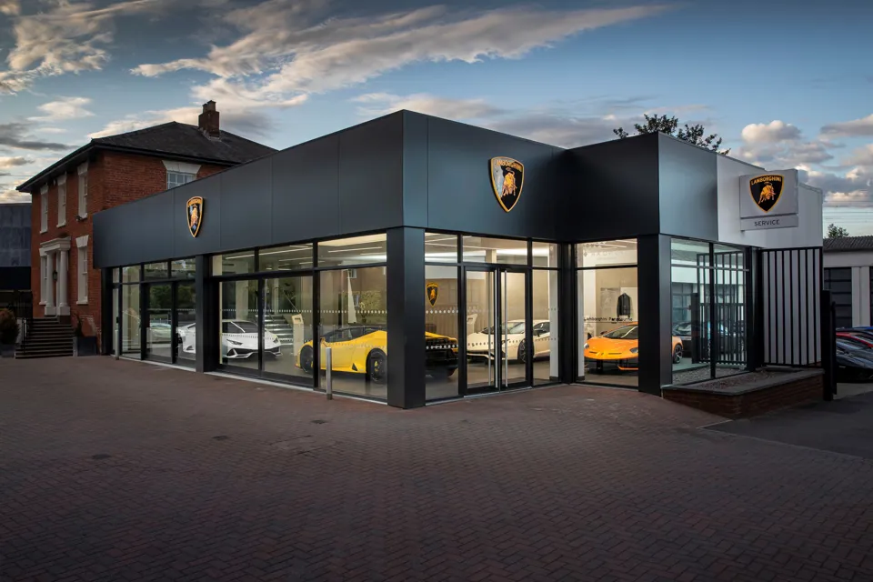 Hr Owens New Showroom Reveals New Lamborghini Corporate Identity