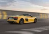 Audi R8 Spyder 2016 on track front three quarters rear view