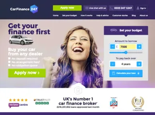 CarFinance 247 homepage