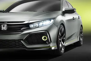 A prototype of the 10th generation 2017 Civic hatchback