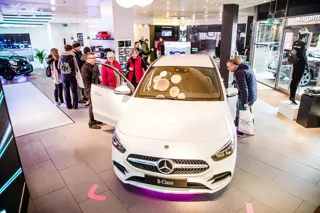 Inside a Mercedes-Benz pop-up store