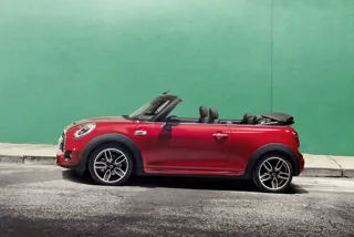 Mini Convertible 2016 with its roof down