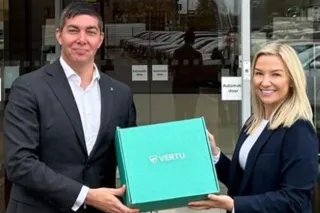 Leon Caruso, divisional director at Vertu Motors and Emma Spedding, general manager at Vertu Jaguar Land Rover Guiseley