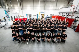 An intake of Arnold Clark apprentices in Glasgow