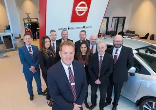 David Orriell, general manager at Bristol Street Motors Sheffield Nissan, and his team