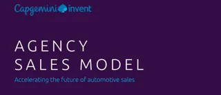 Capgemini's ‘Agency Sales Model: Accelerating the future of automotive sales’ report cover