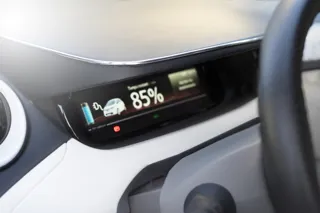 EV display showing battery level