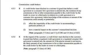 CONC commission disclosure rules
