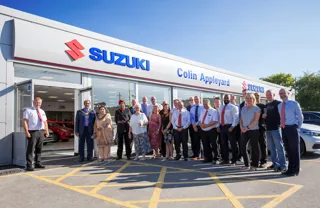 Colin Appleyard managing director, Robin Appleyard (far left), with his team at the group's new Bradford Suzuki dealership.