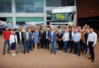 Nick Andrews with members of the Daimler Truck Financial Services UK team