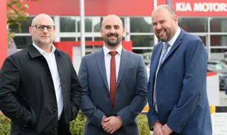 Donalds Kia (from left): Graham Wemyss, Donalds managing director; James Morris, group operations manager; and Simon Gibson, Group aftersales manager