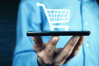 shopping cart on smartphone