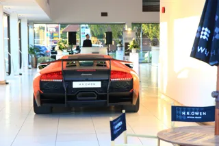 Lamborghini supercar in one of HR Owen's car showrooms