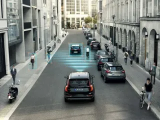 A Volvo XC90 with collision avoidance technology