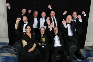 The TrustFord team celebrate their Fleet Dealer of the Year win at the Fleet News Awards 2019