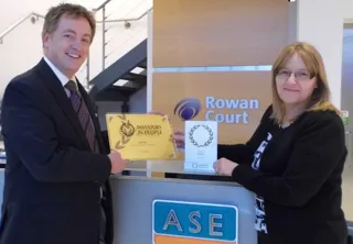 ASE chairman Mike Jones and Clair Dyson, ASE director for people and development