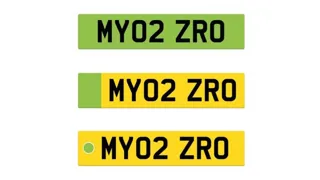 The Department for Transport's (DfT) three proposed zero emission vehicle green number plate designs