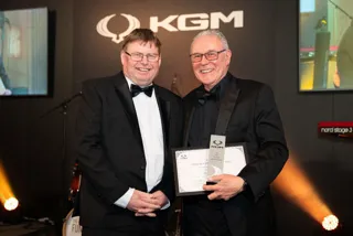 Kenny Cruikshank (left) of Station Garage and Kevin Griffin (right) KGM UK managing director 