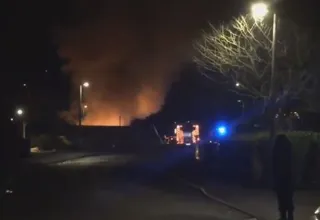 Listers Land Rover Solihull fire. Picture provided by Matt Hargreaves