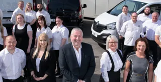 Rod Lloyd, managing director at Low Cost Vans, with some of his team