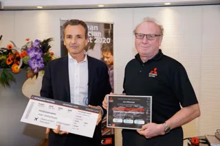 Park’s Motor Group master technician Alan Williamson (right) secured third place in Mitsubishi Motors' European Technician of the Year contest