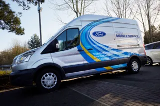A TrustFord mobile vehicle servicing van 