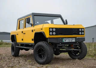 A Munro MK_1 all-electric 4x4 hand-built at the business’ East Kilbride headquarters