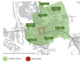 Oxford's proposed zero emissions zone (in red)