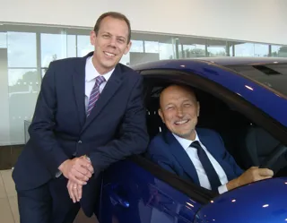 Brayleys Cars finance director Richard Lipscombe (left) with managing director Paul Brayley