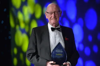 Jack Tordoff, JCT600 founder, with his award