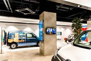 Renault vehicles on display at the EV Centre at MK One