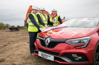 Shelbourne Motors unveils its Newry Renault plans (from left):  Richard Ward, sales director; Paul Ward, sales director; and Caroline Willis, financial director.  