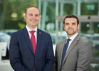 Skoda's regional contract and leasing manager for the south,James Watson, and Matt Hattersley, national fleet sales manager 