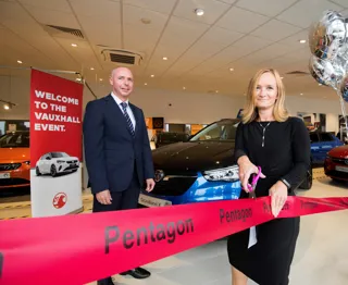 Vauxhall Motors sales director, Stephanie Howson,with Rob Schofield, Pentagon Group’s brand director for Vauxhall and Kia