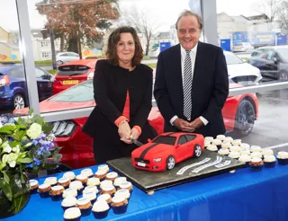 Elena Ford, chief customer experience officer of Ford Motor Company officially opens TrustFord's new Cribbs Causeway Fordstore alongside group chairman and chief executive, Stuart Foulds