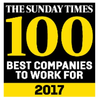 The 2017 Sunday Times Best 100 Companies To Work For logo