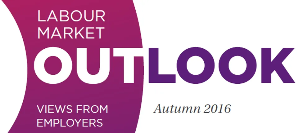 Chartered Institute of Personnel Development report: Labour Market Outlook November 2016