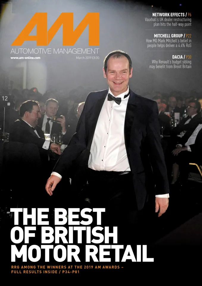Arran Bangham, group vice-chairman,  RRG Škoda on the cover of AM magazine March 2019