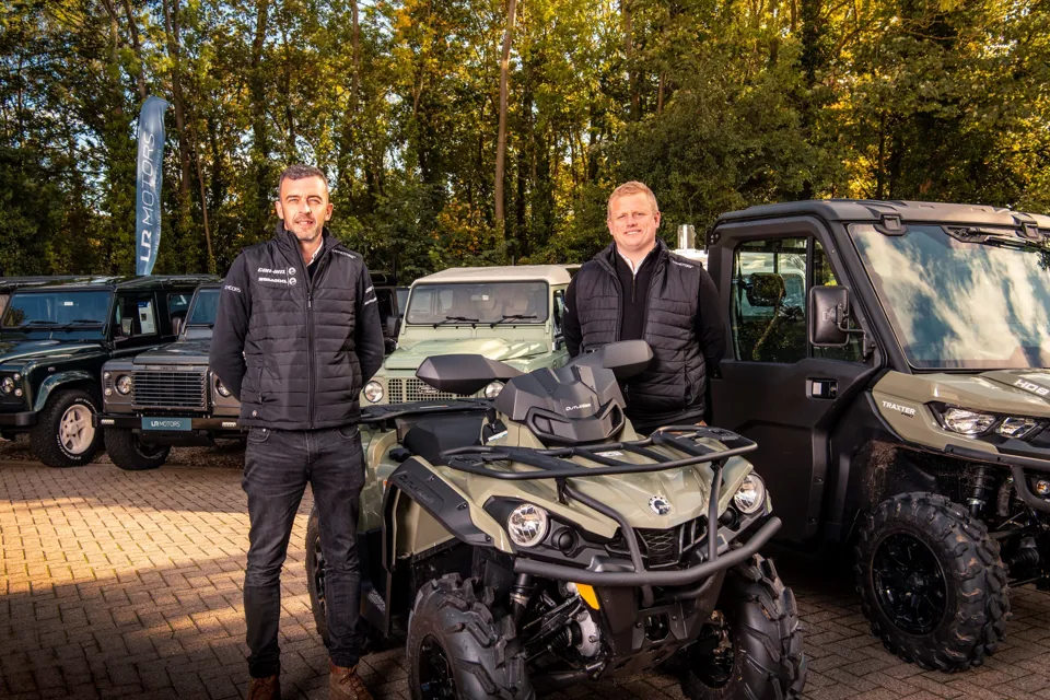 LR Motors general manager Ross Munro with ATV specialist Dave Long