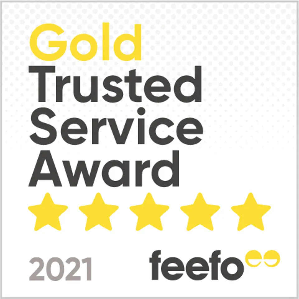 Feefo Gold Trusted Service Award 2021