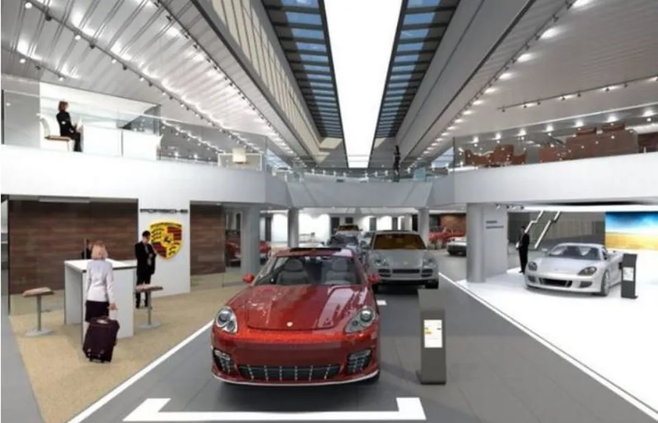 Artists' impression: Pendragon's new Porsche Centre on the outskirts of Nottingham