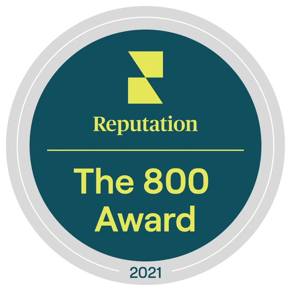 Reputation's the 800 Award badge