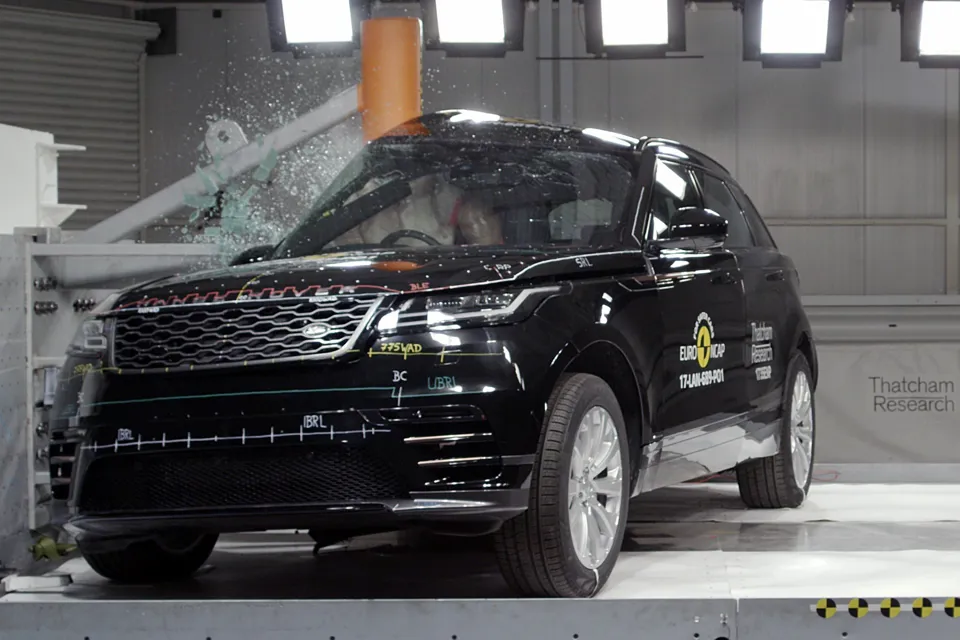 The Range Rover Velar on its way to a five-star Euro NCAP safety rating
