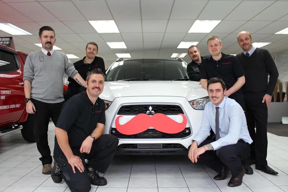 The Movember fund-raising team at Riverside Eastern Ltd