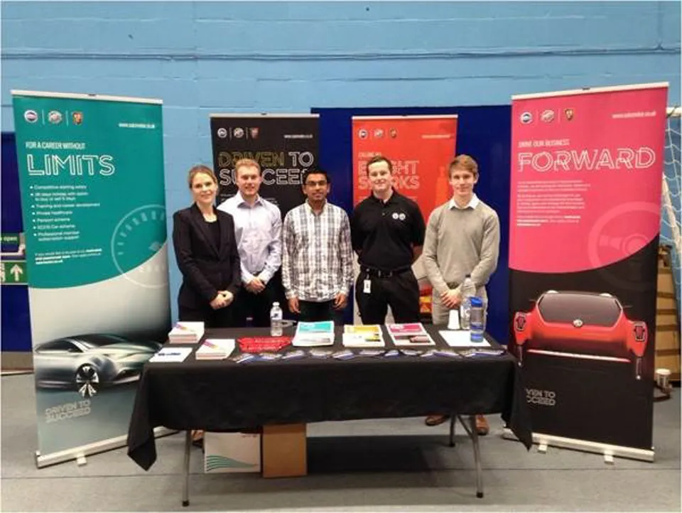 SMTC UK Recruitment specialist Sheree Molenaar (far left) with Damon Elson (second left) and fellow 2016/17 internship students at Bath University