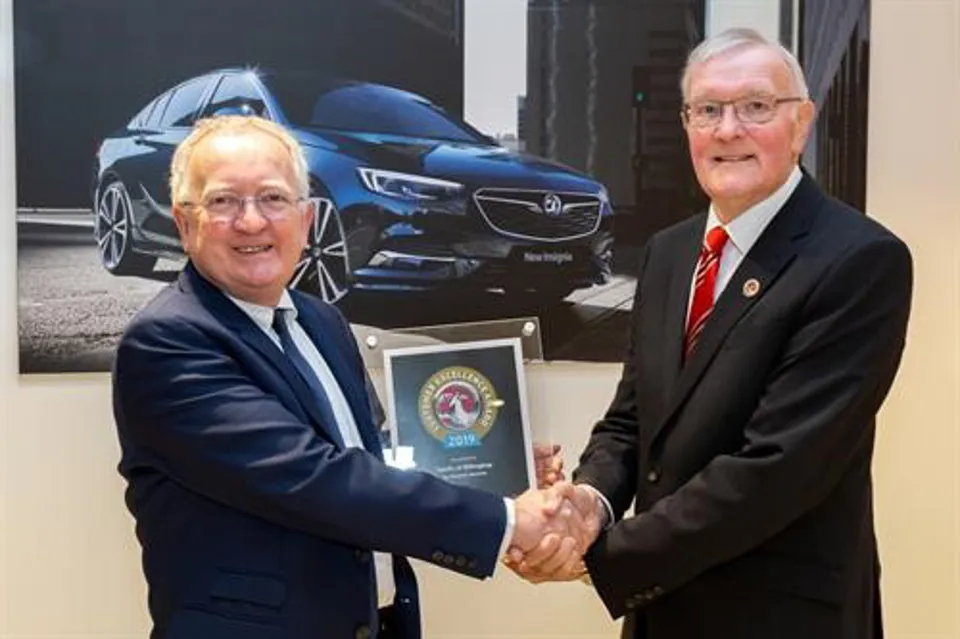 Stephen Norman, Vauxhalls Group managing director, and John Twells, dealer principal at Twells of Billinghay