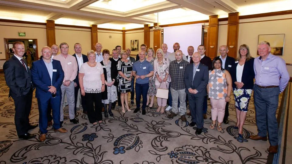 Vertu Motors longest-serving staff gathered at Slaley Hall in Northumberland 