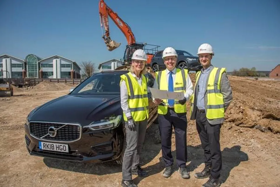 Volvo Car UK network development manager Anne Chamberlain; John O’Hanlon, chief executive, Waylands Volvo; and Ioan Rees, senior development manager, Kier Property