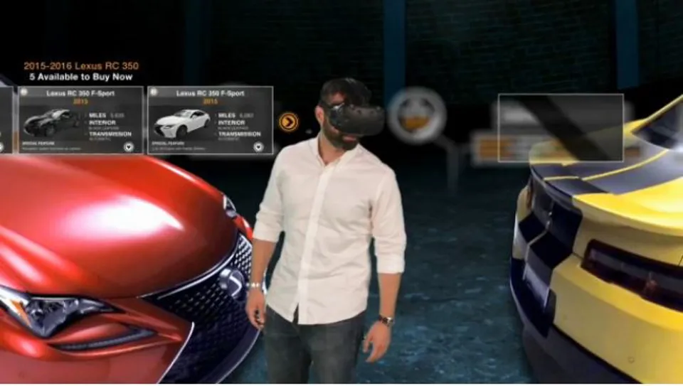 VRoom's virtual reality car showroom